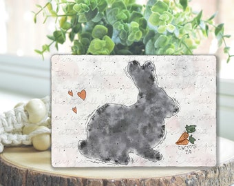 Easter Decoration, Easter Wallhanging, Easter Plaque, Bunny Plaque, Here Comes Peter Cottontail, Easter Wallart, Easter Mantel