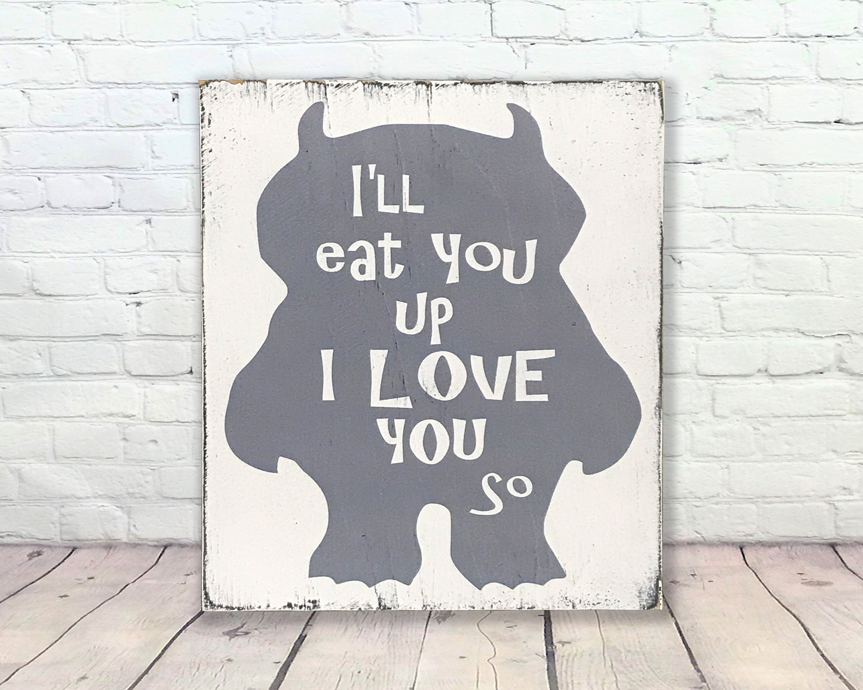 I'll Eat You Up Where The Wild Things Are Nursery Decor Gray Nurs…