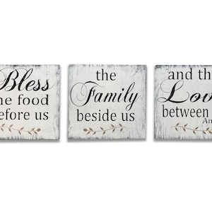 Rustic Dining Room Decor - Kitchen Decor - Bless The Food Before Us - Farmhouse Decor - Wedding Gift - Bridal Shower Gift -Housewarming Gift