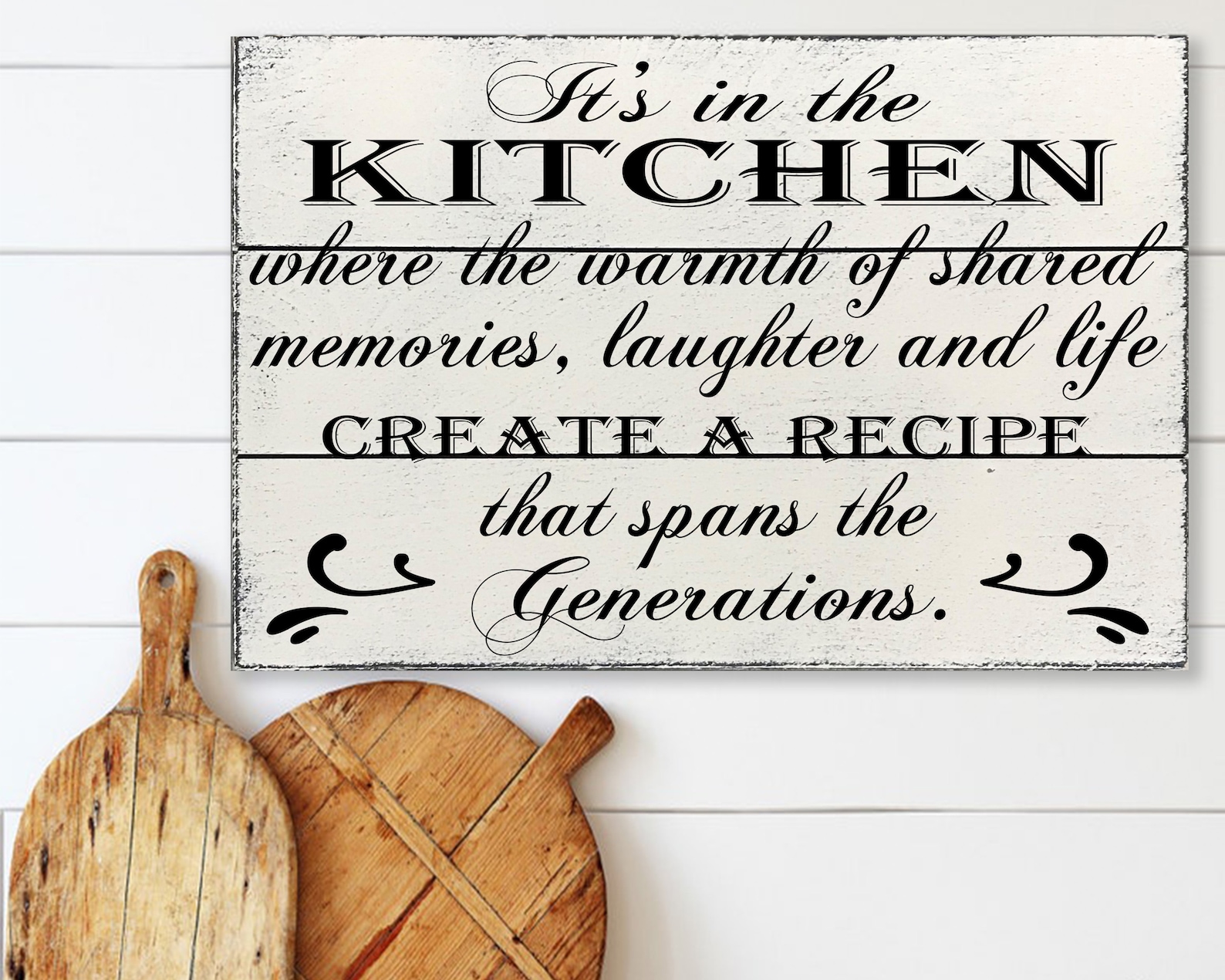 Wood Kitchen Sign Kitchen Wall Decor Distressed Wood Sign Etsy