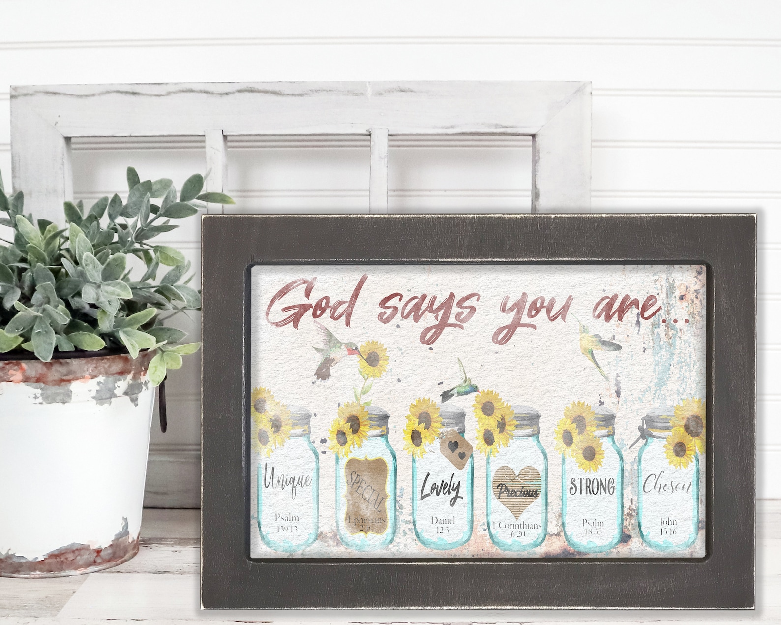 God Says You Are Christian Wall Art Mason Jar Christian - Etsy