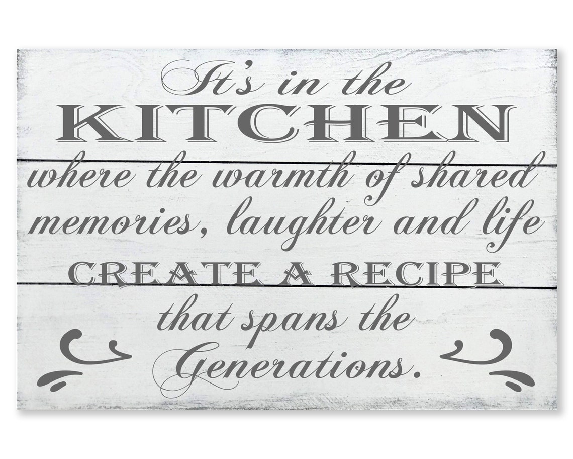 Wood Kitchen Sign Kitchen Wall Decor Distressed Wood Sign - Etsy