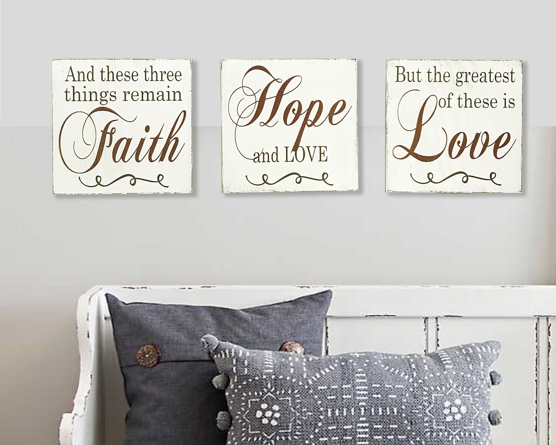 Christian Wall Decor Wood Sign Christian Wall Art Etsy