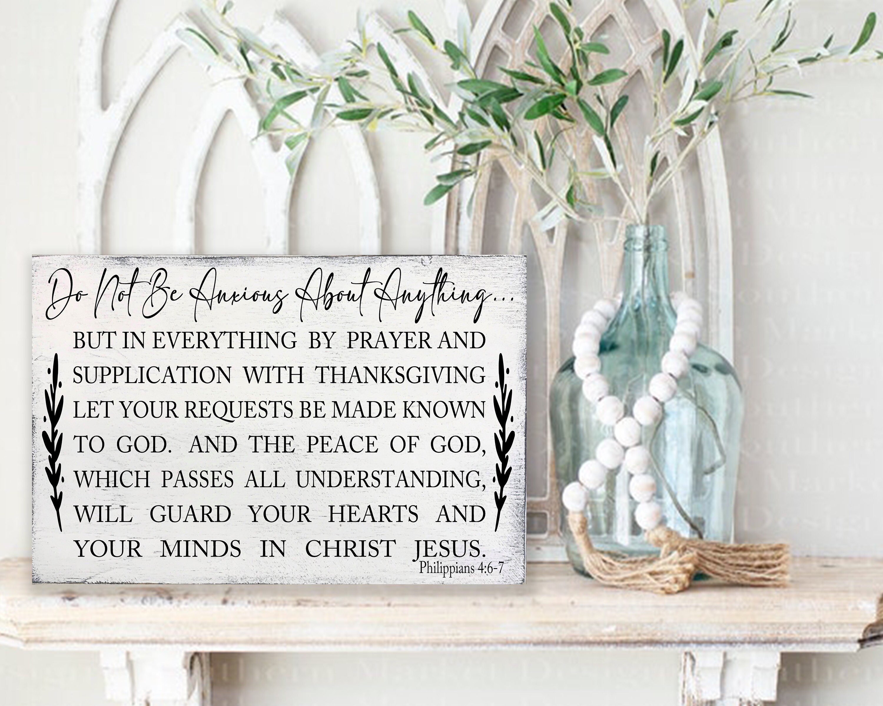 Christian Wall Art, Do Not Be Anxious About Anything, Philippians 4 ...