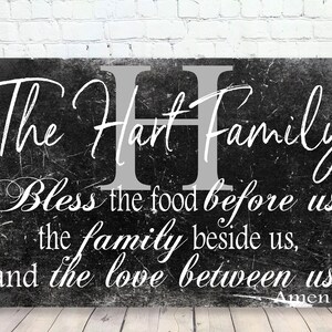 Bless The Food Before Us Sign | Kitchen Sign | Dining Room Sign | Personalized Sign | Anniversary Gift | Housewarming Gift | Farmhouse Decor