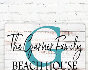 Beach House Sign, Lake House Sign, Wedding Gift, Bridal Shower, Anniversary, Personalized, Welcome, Closing Gift, Wallhanging
