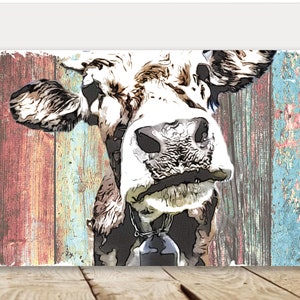 Cow Wall Art, Cow Print, Cow Wallhanging, Farmhouse Decor, Country Western Decor, Cow Lover Gift