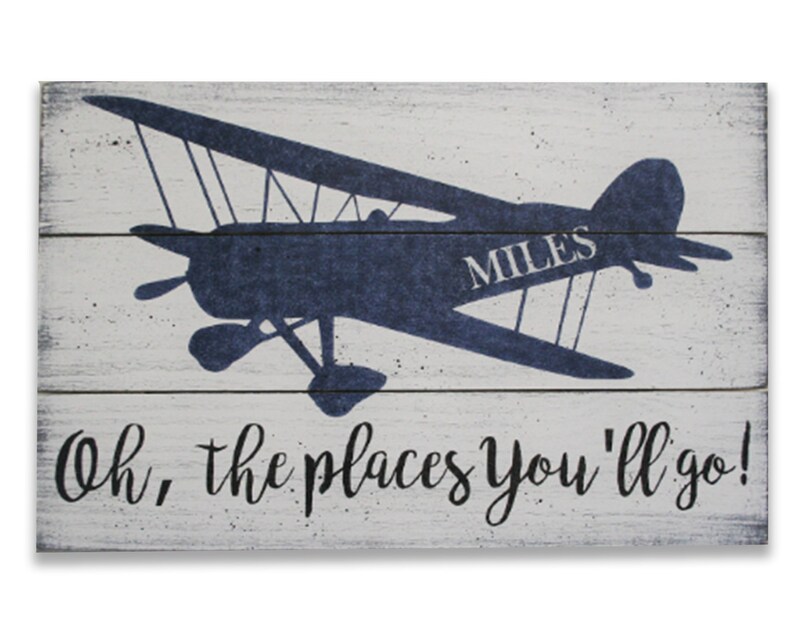 Boys Nursery Decor Boys Room Decor Vintage Airplane Nursery Etsy