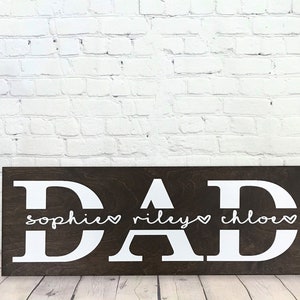 Fathers Day Gift | Personalized Fathers Day Gift | Gift For Dad | Dad Sign | Dad Gift Idea | Rustic Sign | Dad Gift From Kids