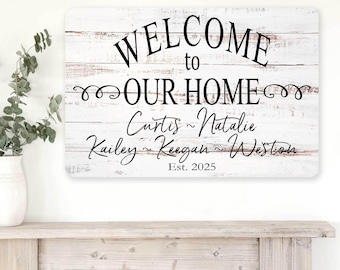 Personalized Sign, Welcome Sign, Wedding Gift, Anniversary Gift, Bridal Shower Gift, Personalized Wedding, Closing, Blended Family