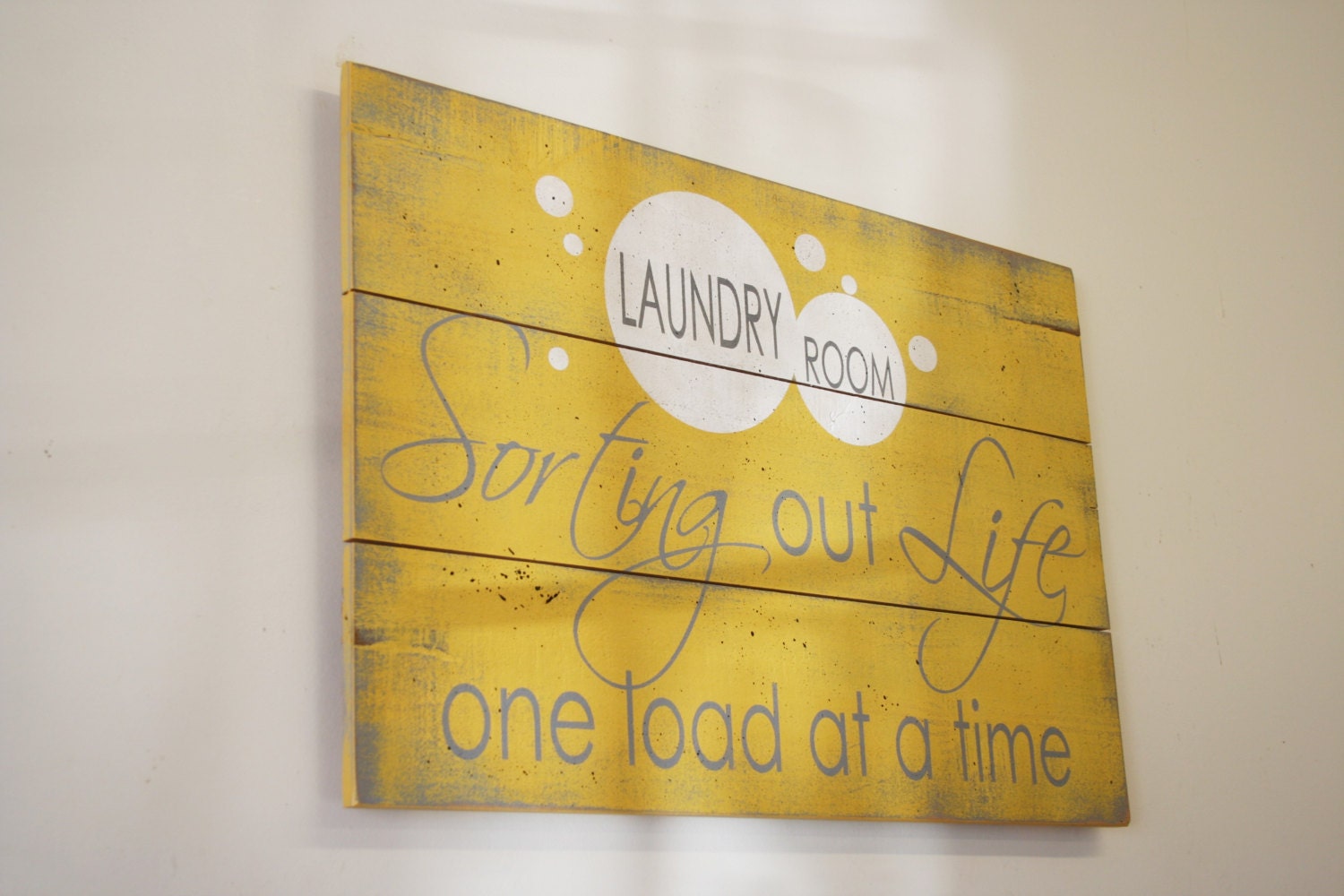 Laundry Sign Wood Room Decor Shabby Chic