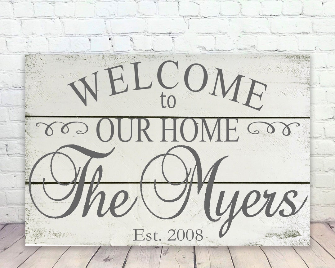 Custom Wood Sign Welcome to Our Home Wood Sign Pallet Sign Wood Family ...