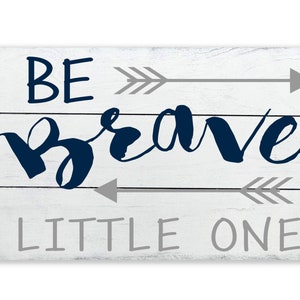 Wood Nursery Sign Boys Nursery Wall Decor Arrow Nursery Decor Navy and ...
