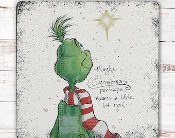 Christmas Decor, Christmas Decoration, Christmas Wallhanging, Christmas Sign, Green Monster, Grinch, Inspirational Sign