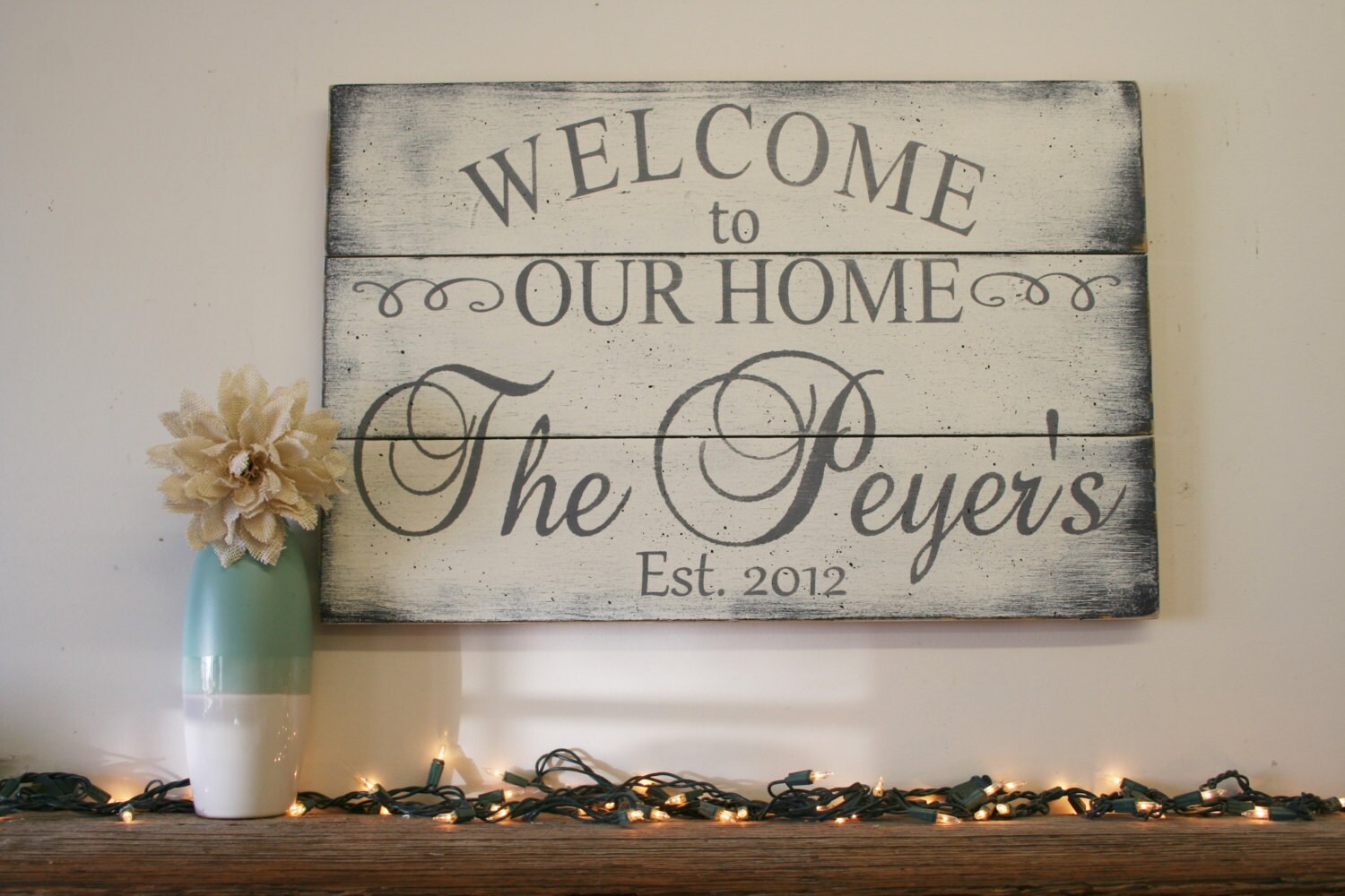 Welcome To Our Home Wood Sign Pallet Sign Wood Family Sign | Etsy