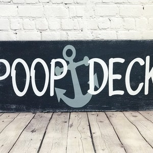 Poop Deck Nautical Nursery Decor Boys Nursery Sign Girls Nursery Sign Wood Nursery Sign Home Decor Wall Decor