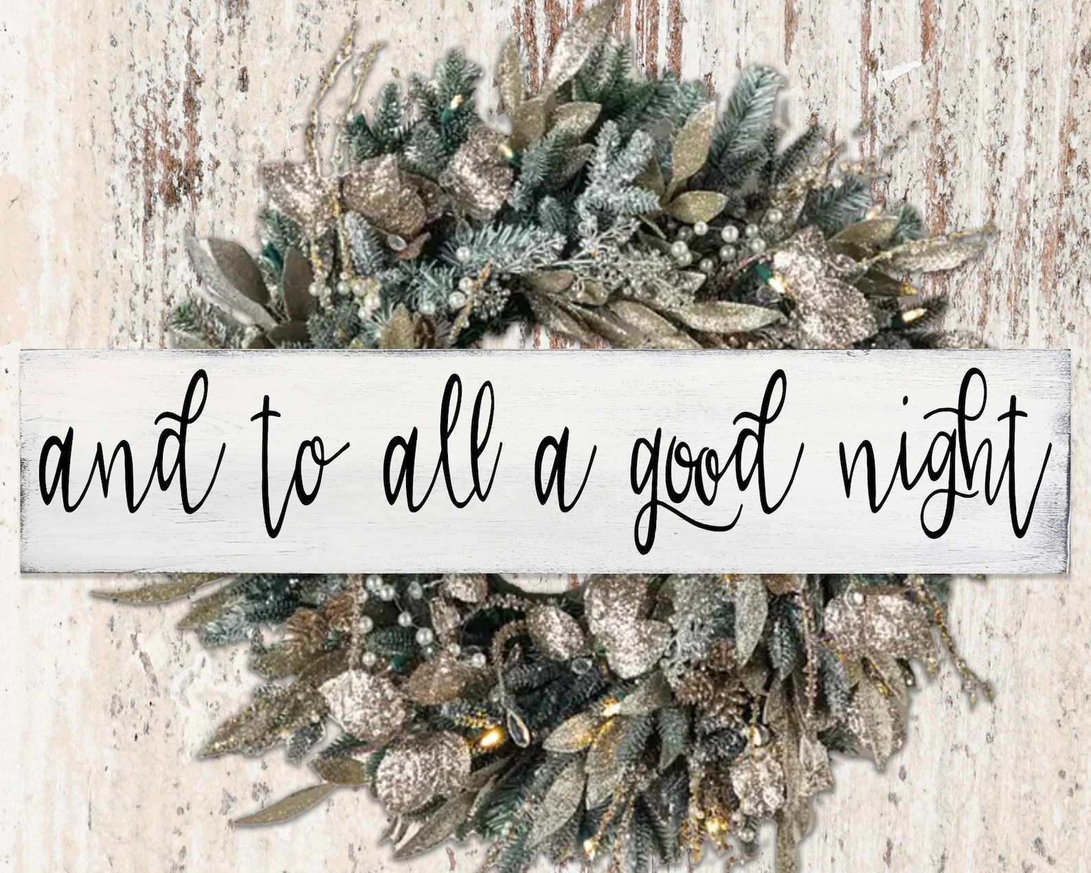 And to All A Good Night Wood Sign Christmas Decor Farmhouse - Etsy