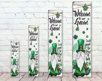St. Patricks Day Decor | Gnome Sign | Welcome Sign | Farmhouse Decor | Wood Sign