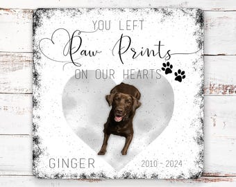 Pet Sympathy, Loss of Pet, Custom Sign, Personalized Gift