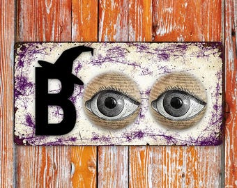 halloween decoration, boo halloween decor, wallhanging, eyeball decoration
