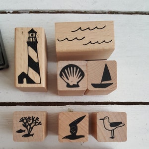 Stamp set maritime holiday by the sea