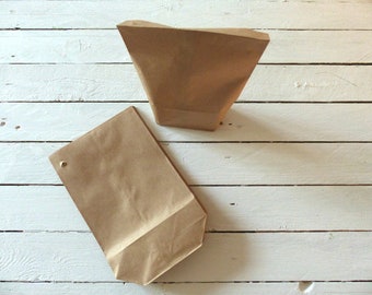 25 paper bags block bottom bags stand up paper bags