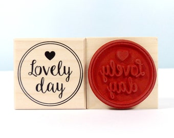 Stamp lovely day heart