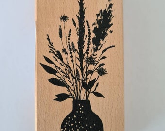 Stempel Blumenstrauß Blumenvase Wildblumen