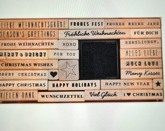 Christmas Mixed Type Stamp Set