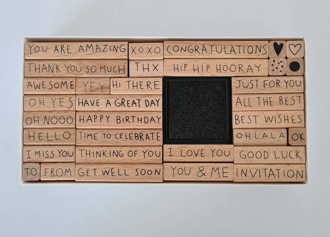 XL Stempelset Stempel Texte Bullet journal Sprüche englisch Etsy.de
