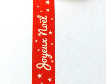 Washi Tape Masking Tape Joyeux Noel rot weiß