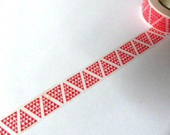 Washi Tape Masking Tape White Red Fir Trees