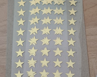 4 sheets of stickers gold stars gold