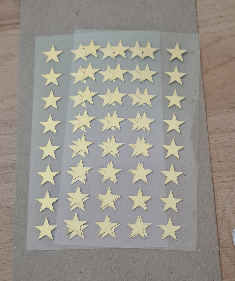 4 sheets of stickers gold stars gold image 1