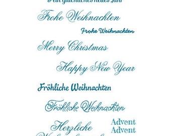 Clear Stamp Silikonstempel Weihnachten Schriften