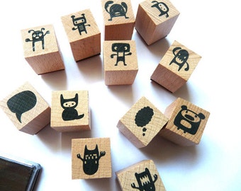 Stempelset Stempel Monster