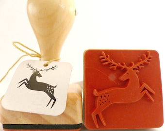 Stamp wooden stamp deer