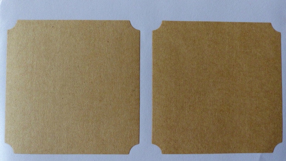 8 étiquettes autocollantes XL en papier kraft marron -  France
