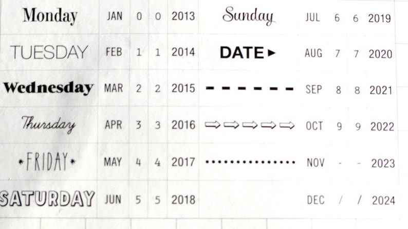 Stamp weekdays date adjustable English image 3