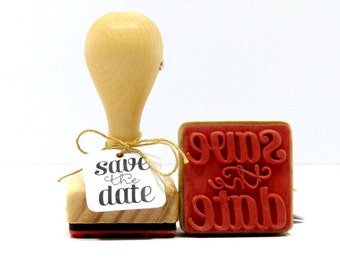 Stamp wooden stamp save the date