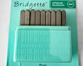 Embossingstempel hoofdletters punch stempelletters ImpressArt 3 mm Bridgette