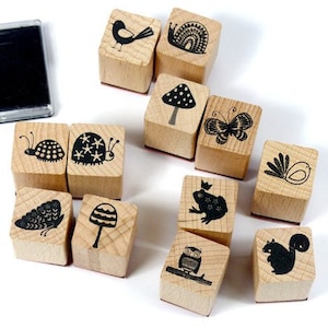 Stamp set stamps in the forest forest animals