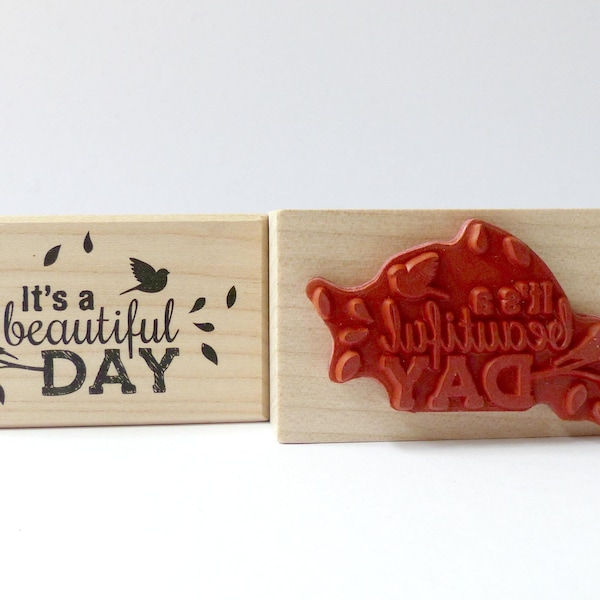 Stempel Holzstempel It's a beautiful day