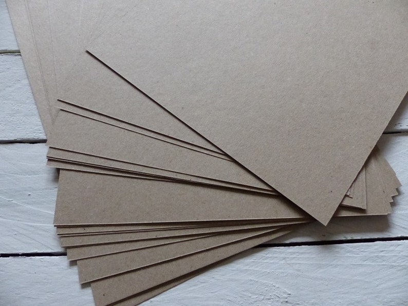 50 sheets of kraft paper DIN A4 brown natural 225g image 1