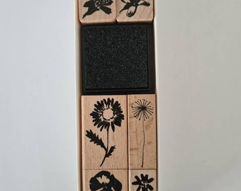 Stamp set stamp wild flowers plants nature