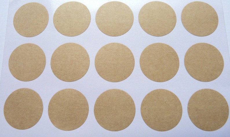 60 kraft paper stickers round 20 mm image 1