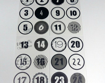 Sticker sticker advent calendar numbers 1-24 advent calendar