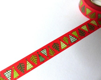 Washi Tape Masking Tape Tannenbäume rot