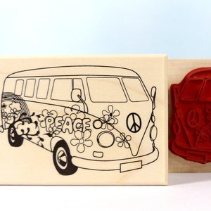 Stamp Hippiebus Bus Peace