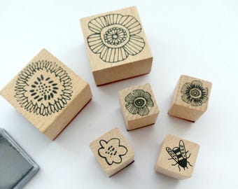 Stamp Set Flowers Blossoms Magical Summer